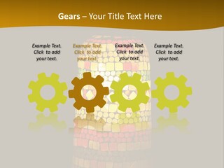 A Colorful Lamp On A Dark Background With A Yellow Border PowerPoint Template