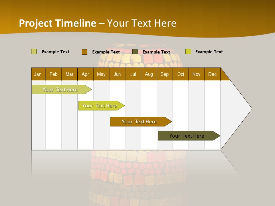 A Colorful Lamp On A Dark Background With A Yellow Border PowerPoint Template