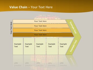 A Colorful Lamp On A Dark Background With A Yellow Border PowerPoint Template