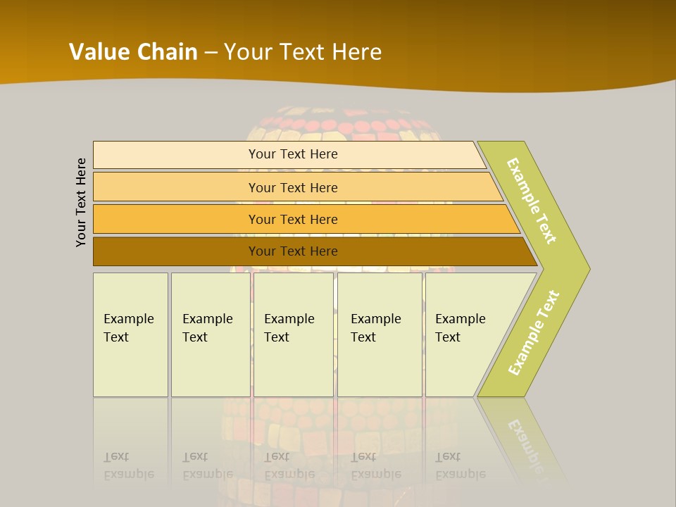 A Colorful Lamp On A Dark Background With A Yellow Border PowerPoint Template