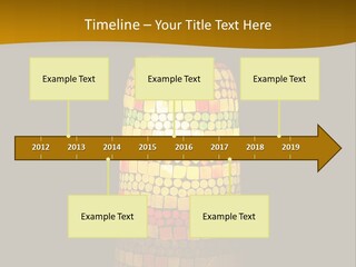 A Colorful Lamp On A Dark Background With A Yellow Border PowerPoint Template
