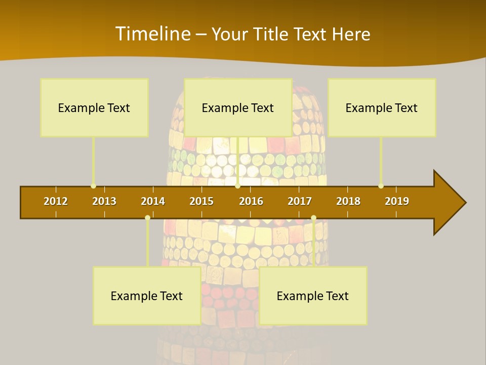 A Colorful Lamp On A Dark Background With A Yellow Border PowerPoint Template