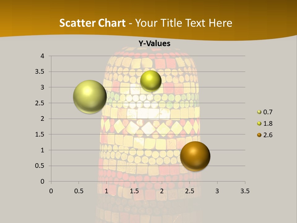 A Colorful Lamp On A Dark Background With A Yellow Border PowerPoint Template