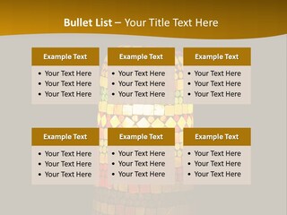 A Colorful Lamp On A Dark Background With A Yellow Border PowerPoint Template