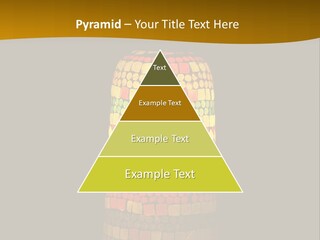 A Colorful Lamp On A Dark Background With A Yellow Border PowerPoint Template