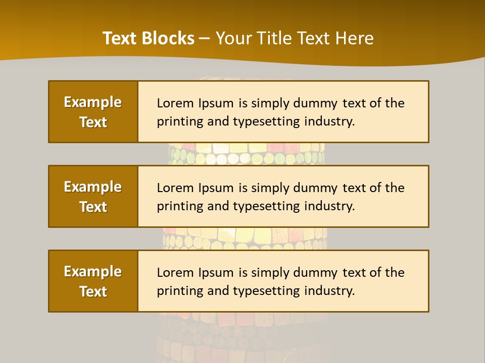 A Colorful Lamp On A Dark Background With A Yellow Border PowerPoint Template