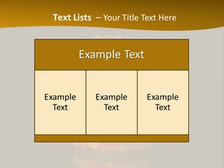 A Colorful Lamp On A Dark Background With A Yellow Border PowerPoint Template