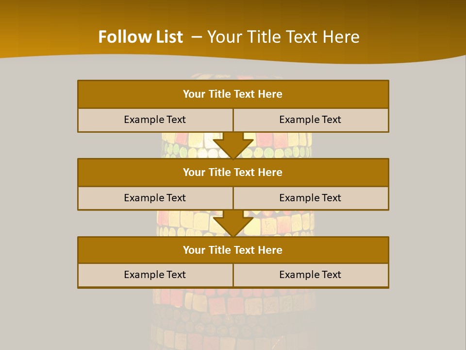 A Colorful Lamp On A Dark Background With A Yellow Border PowerPoint Template