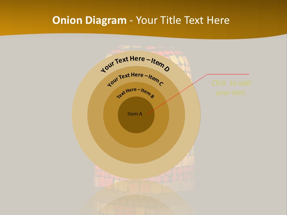 A Colorful Lamp On A Dark Background With A Yellow Border PowerPoint Template