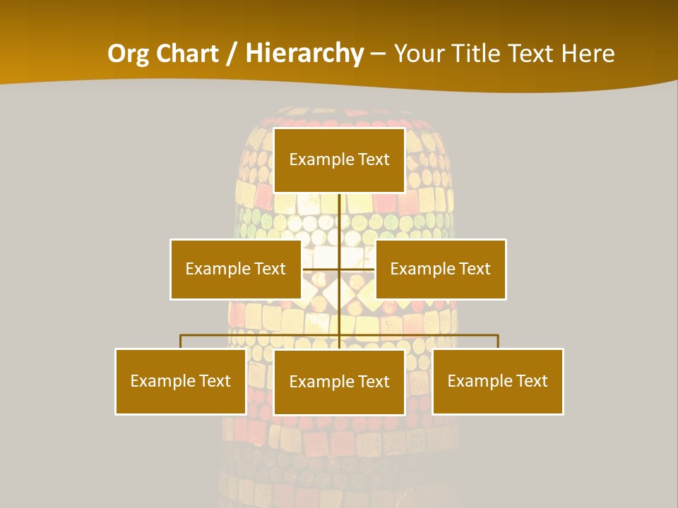 A Colorful Lamp On A Dark Background With A Yellow Border PowerPoint Template