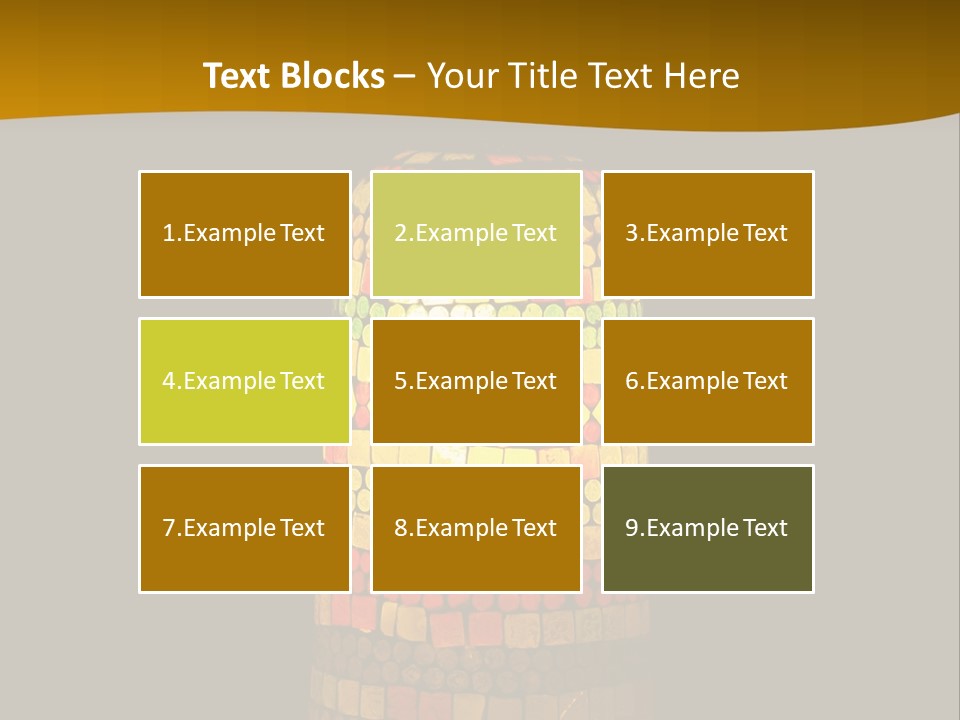 A Colorful Lamp On A Dark Background With A Yellow Border PowerPoint Template