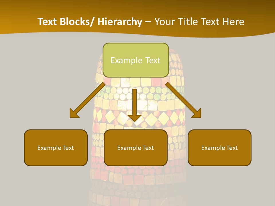 A Colorful Lamp On A Dark Background With A Yellow Border PowerPoint Template