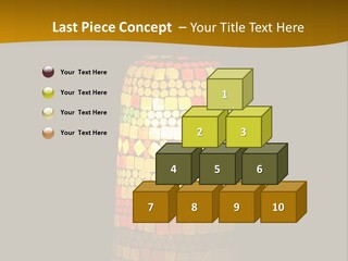 A Colorful Lamp On A Dark Background With A Yellow Border PowerPoint Template