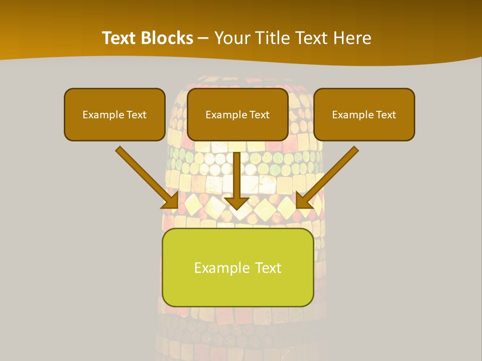 A Colorful Lamp On A Dark Background With A Yellow Border PowerPoint Template