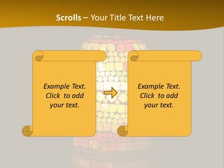 A Colorful Lamp On A Dark Background With A Yellow Border PowerPoint Template
