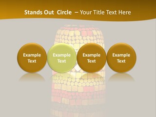 A Colorful Lamp On A Dark Background With A Yellow Border PowerPoint Template