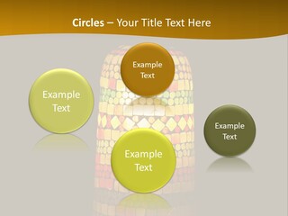 A Colorful Lamp On A Dark Background With A Yellow Border PowerPoint Template