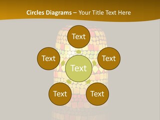 A Colorful Lamp On A Dark Background With A Yellow Border PowerPoint Template