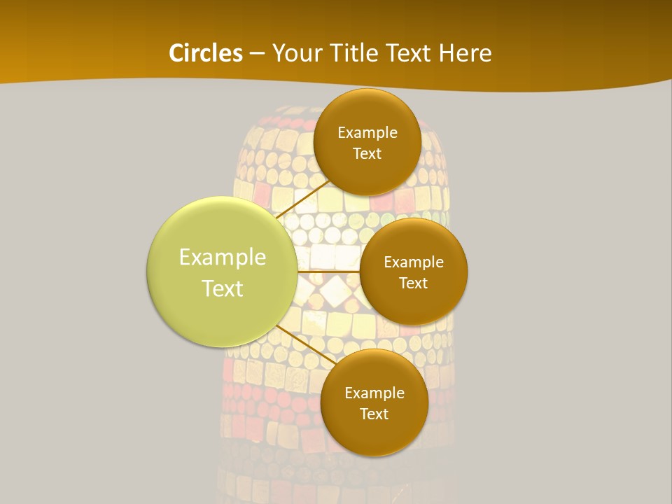 A Colorful Lamp On A Dark Background With A Yellow Border PowerPoint Template