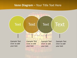 A Colorful Lamp On A Dark Background With A Yellow Border PowerPoint Template