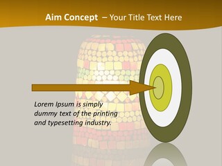 A Colorful Lamp On A Dark Background With A Yellow Border PowerPoint Template