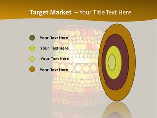 A Colorful Lamp On A Dark Background With A Yellow Border PowerPoint Template