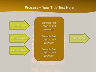 A Colorful Lamp On A Dark Background With A Yellow Border PowerPoint Template