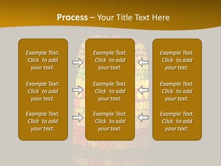 A Colorful Lamp On A Dark Background With A Yellow Border PowerPoint Template