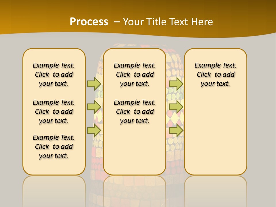 A Colorful Lamp On A Dark Background With A Yellow Border PowerPoint Template