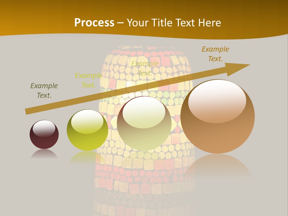 A Colorful Lamp On A Dark Background With A Yellow Border PowerPoint Template