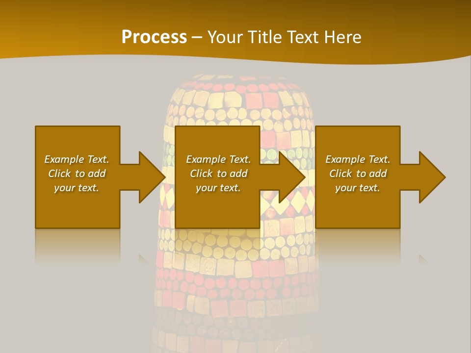 A Colorful Lamp On A Dark Background With A Yellow Border PowerPoint Template