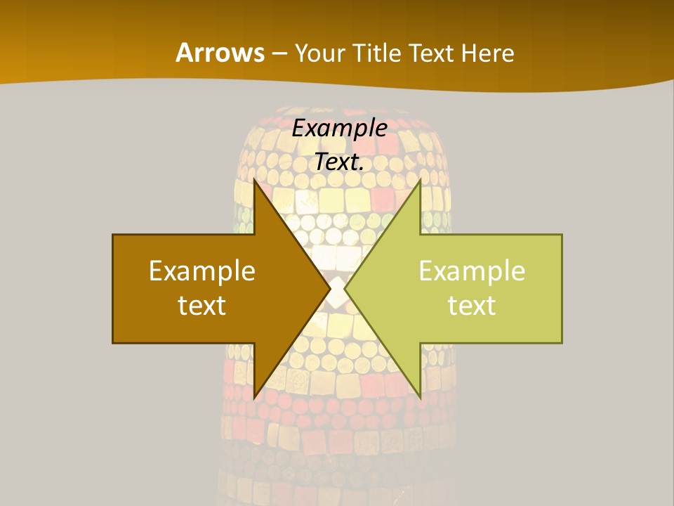 A Colorful Lamp On A Dark Background With A Yellow Border PowerPoint Template