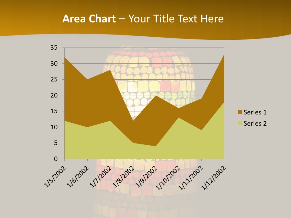 A Colorful Lamp On A Dark Background With A Yellow Border PowerPoint Template