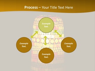 A Colorful Lamp On A Dark Background With A Yellow Border PowerPoint Template