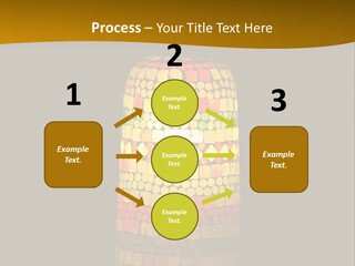 A Colorful Lamp On A Dark Background With A Yellow Border PowerPoint Template