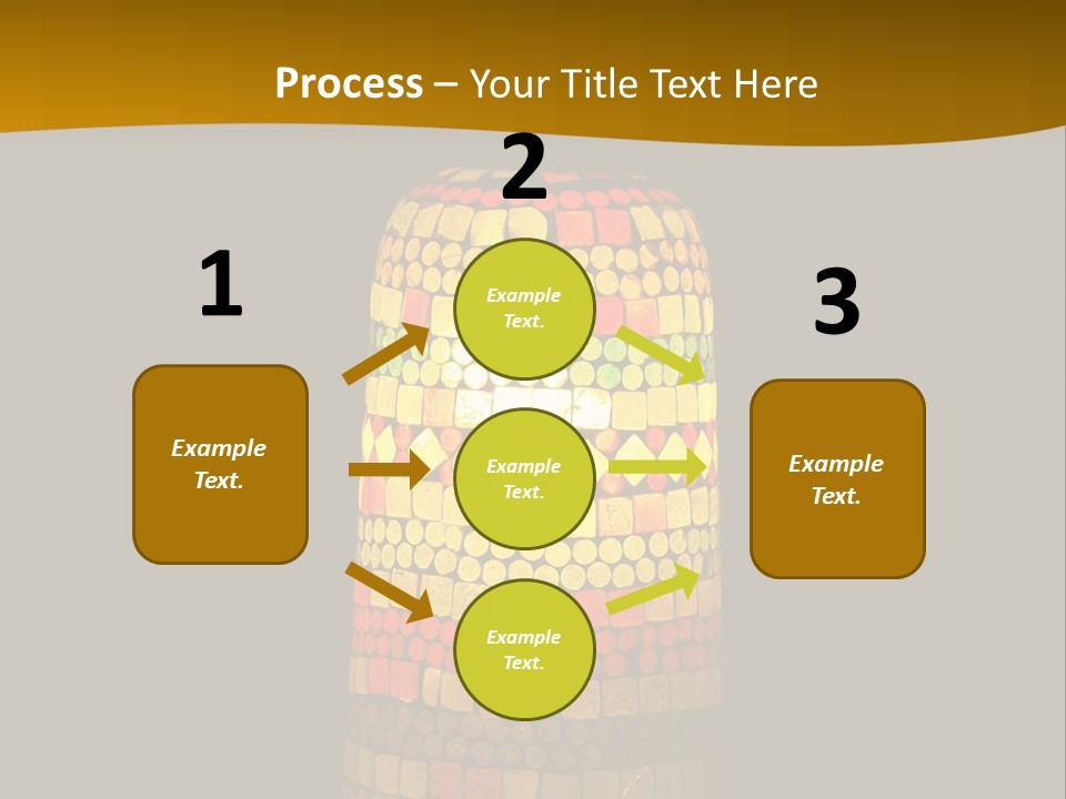 A Colorful Lamp On A Dark Background With A Yellow Border PowerPoint Template