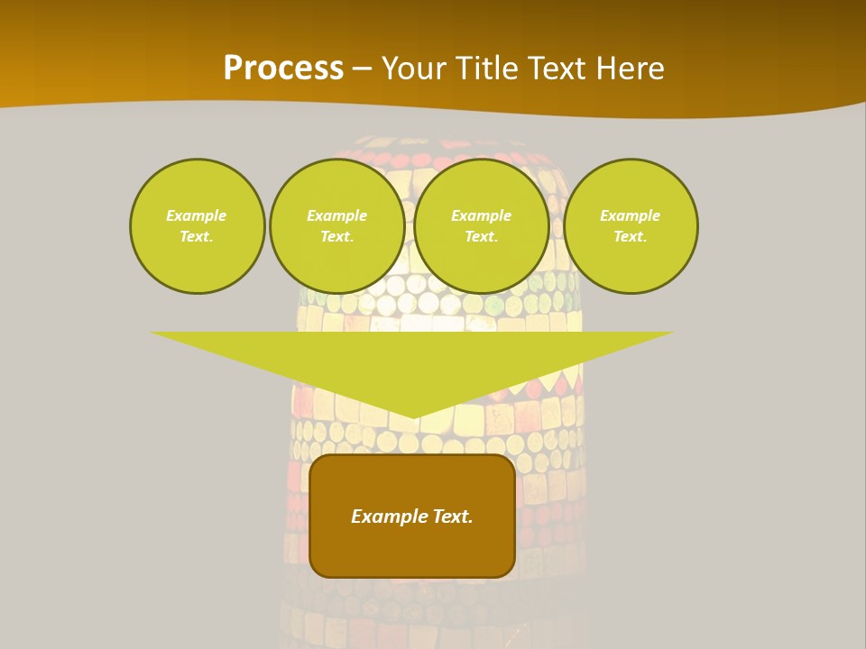 A Colorful Lamp On A Dark Background With A Yellow Border PowerPoint Template