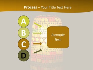 A Colorful Lamp On A Dark Background With A Yellow Border PowerPoint Template