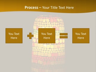 A Colorful Lamp On A Dark Background With A Yellow Border PowerPoint Template