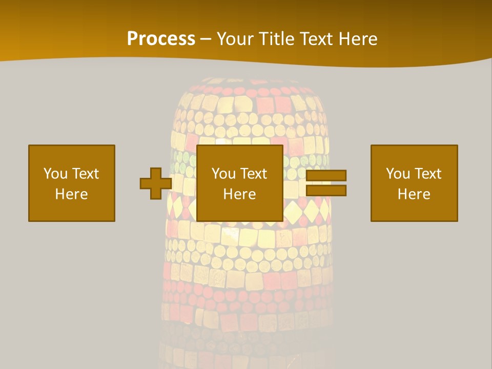 A Colorful Lamp On A Dark Background With A Yellow Border PowerPoint Template