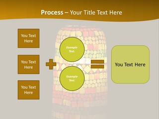 A Colorful Lamp On A Dark Background With A Yellow Border PowerPoint Template