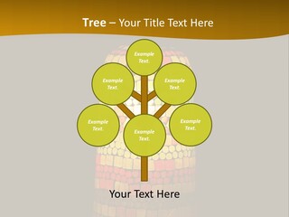 A Colorful Lamp On A Dark Background With A Yellow Border PowerPoint Template