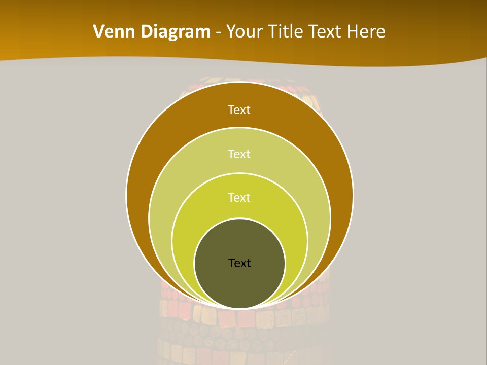 A Colorful Lamp On A Dark Background With A Yellow Border PowerPoint Template