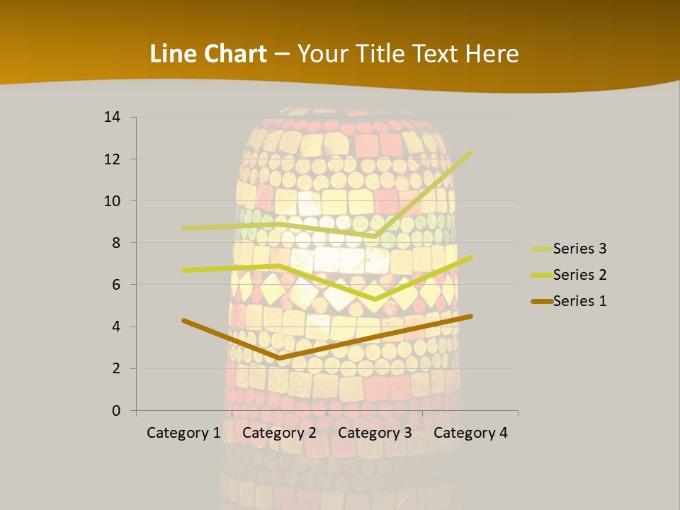 A Colorful Lamp On A Dark Background With A Yellow Border PowerPoint Template