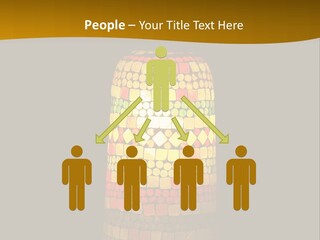 A Colorful Lamp On A Dark Background With A Yellow Border PowerPoint Template