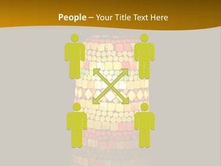 A Colorful Lamp On A Dark Background With A Yellow Border PowerPoint Template