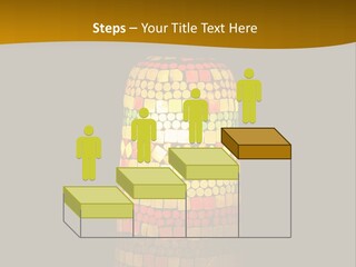 A Colorful Lamp On A Dark Background With A Yellow Border PowerPoint Template
