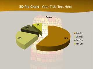 A Colorful Lamp On A Dark Background With A Yellow Border PowerPoint Template