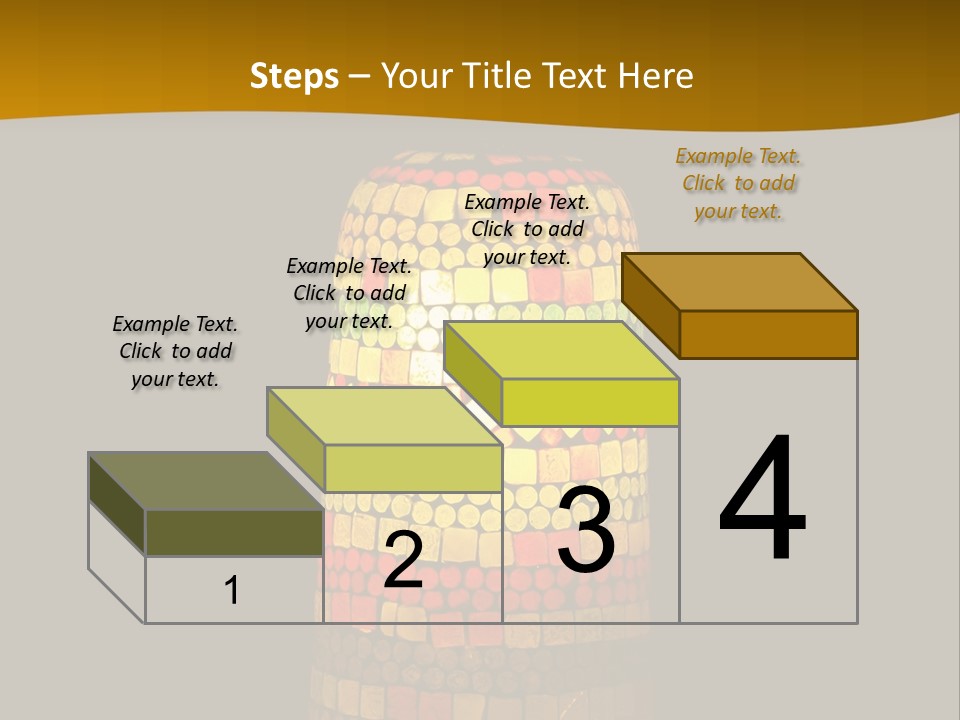 A Colorful Lamp On A Dark Background With A Yellow Border PowerPoint Template