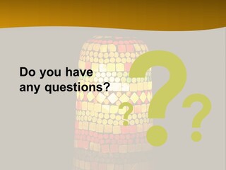 A Colorful Lamp On A Dark Background With A Yellow Border PowerPoint Template